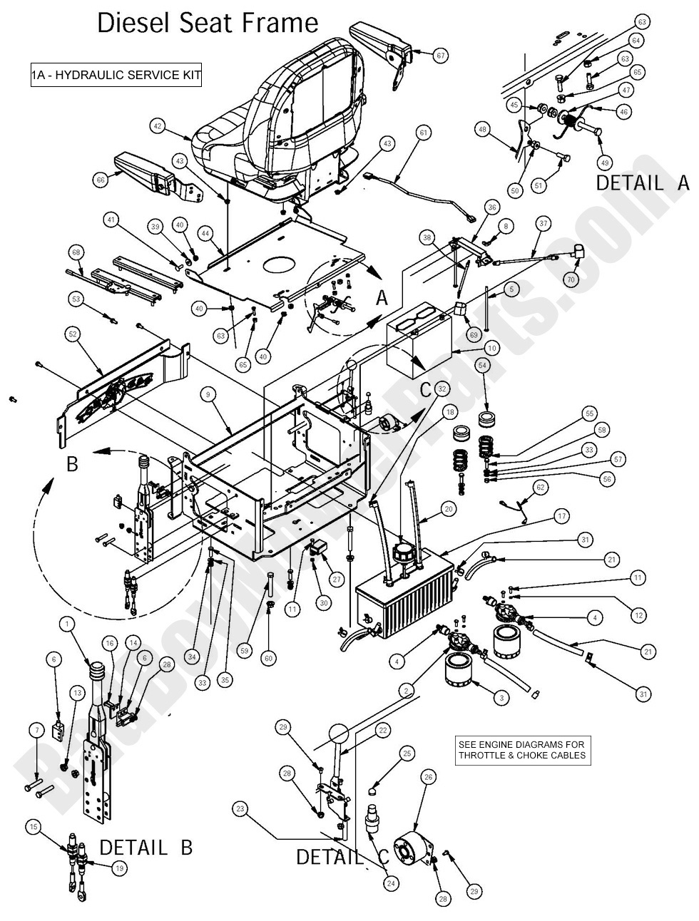 2016 Diesel 1500cc - Seat Assembly